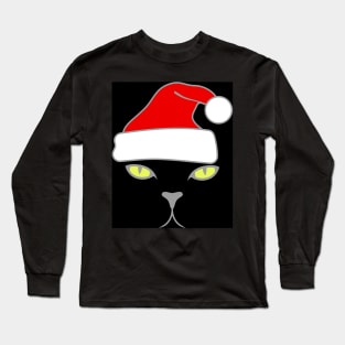 Black Cat Christmas Long Sleeve T-Shirt